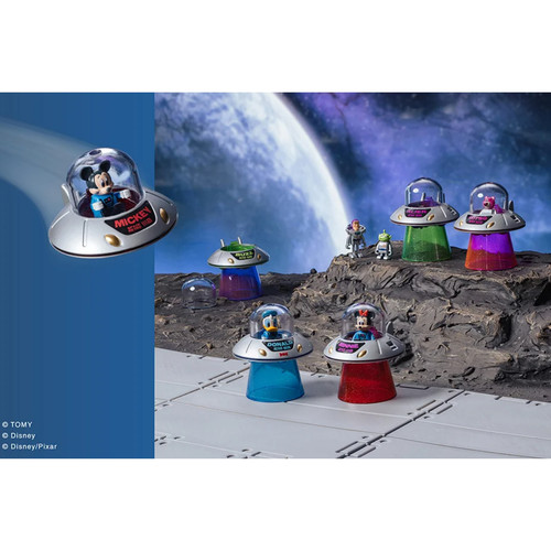 现货多美卡SPACE RETRO迪士尼角色Vol.2太空合金飞碟复古玩具车模