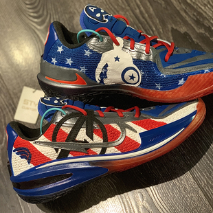 Zoom STY定制 低帮气垫实战篮球鞋 美国队长 Cut耐克白蓝 Nike