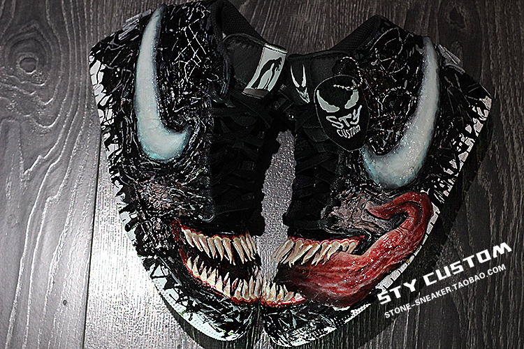 毒液定制jordan新款高帮篮球鞋