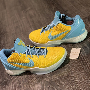 Nike PE科比6 蓝黄耐克篮球鞋 zk6 后赛全明星同款 Kobe Zoom 季