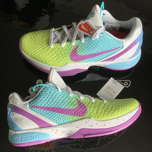 STY定制 ZK6 蓝绿渐变低帮实战篮球鞋 科比6 Kobe Zoom Nike