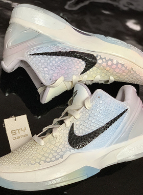 Nike Kobe 6 ZK6 PE科比6全明星2.0白色 实战篮球鞋 流光溢彩染色