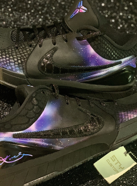 STY定制Nike Zoom Kobe 4 黑曼巴 ZK4 科比4 星云 低帮实战篮球鞋