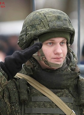 冷战直采俄军公发VKBO双层羊毛混纺冬季防寒毛线战术手套户外制式