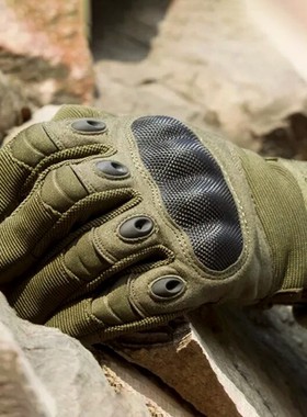 冷战时代俄罗斯特种兵碳纤战术手套户外防护全指触屏摩托车塔科夫