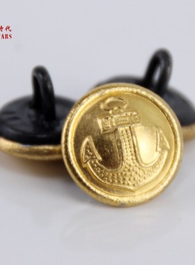 苏联 苏军红海军公发M69亮色海军锚金属扣 小号 肩章 大檐帽 夹克