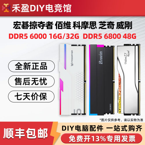 宏碁掠夺者 佰维 科摩思 芝奇 威刚  D5 6000 C28 台式 电脑内存