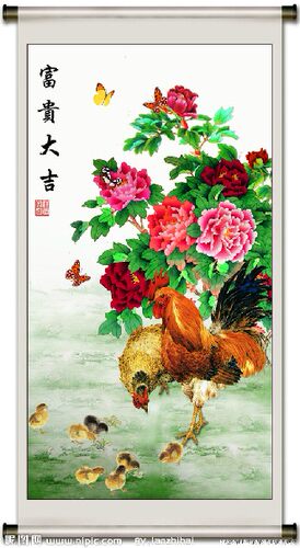 大吉精准风印花法国十字绣