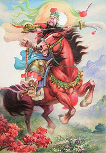 DMC十字绣书房大幅画关公财神爷