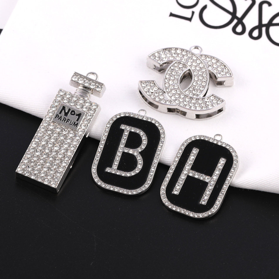 韩版精致镶钻小香风香水挂件 diy手工自制项链小吊坠饰品材料配件