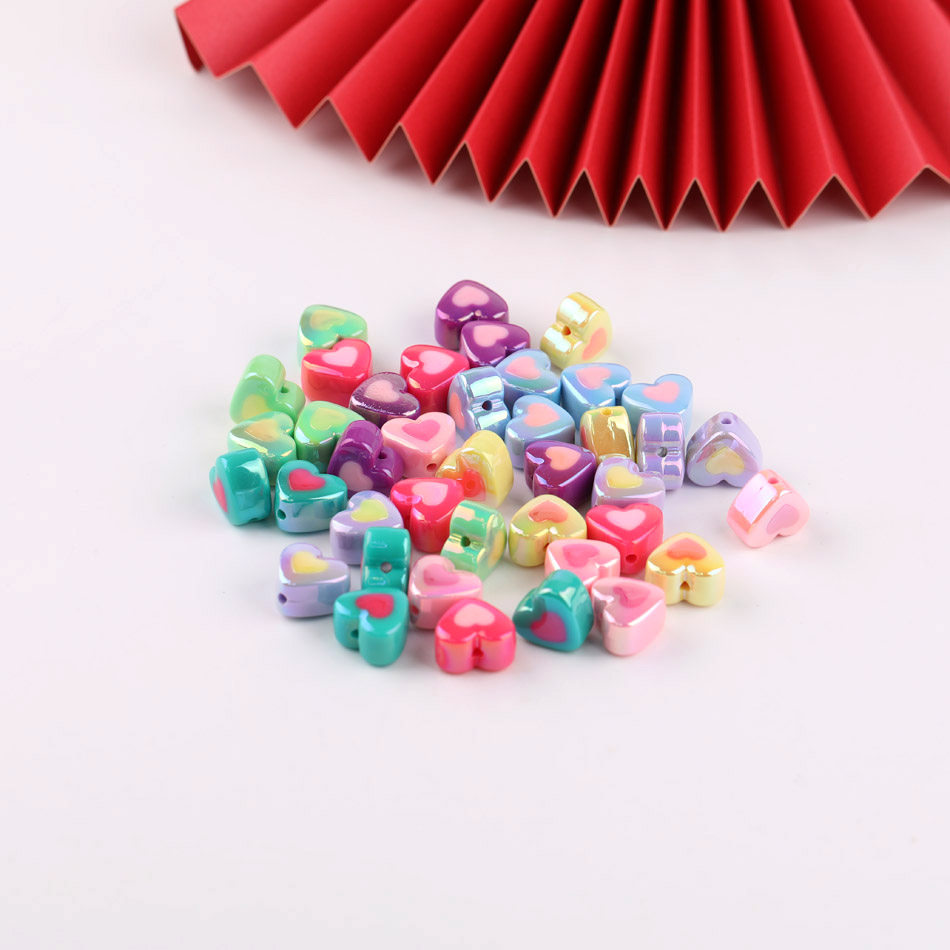 马卡龙可爱双色亚克力爱心diy手工串珠彩色心形隔珠项链材料配件,饰品/流行首饰/时尚饰品新,其他DIY饰品配件,淘宝优惠券,粉丝福利购,淘宝优惠卷