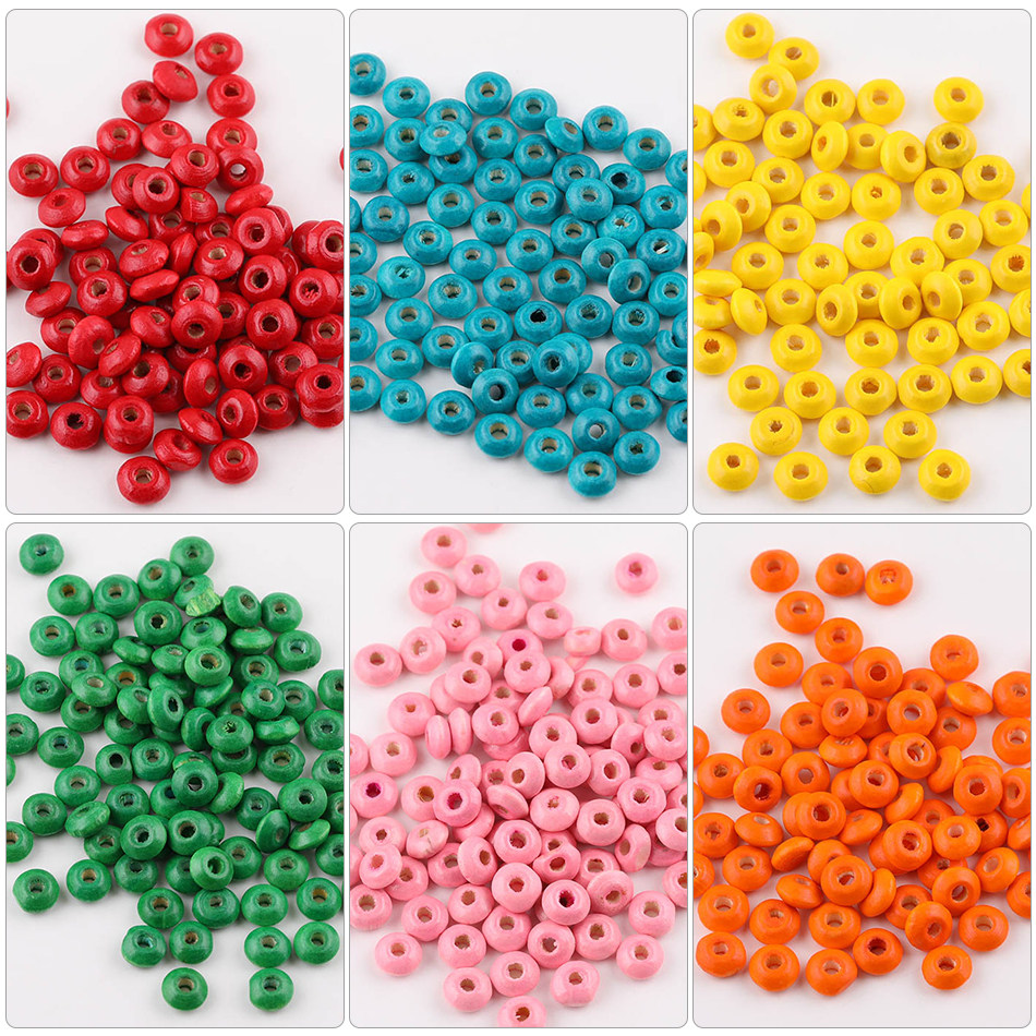 唐三匠彩色算盘木珠直孔散珠