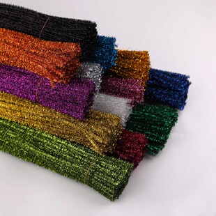 金葱扭扭棒毛毛闪亮条益智 diy手工自制多形状手作工艺品材料配件