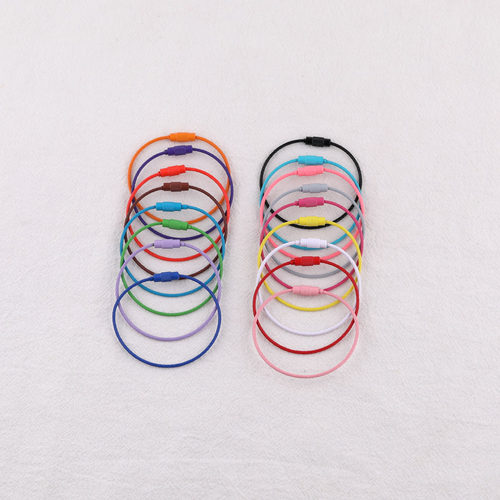 钢丝圈钢丝绳旋转钥匙圈饰品配件