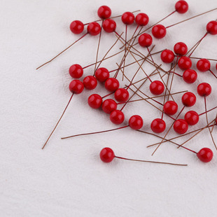 仿真泡沫浆果珠子10mm diy手工花环材料圣诞节装饰小红果发财果