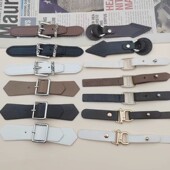 金属皮对扣皮草外套装 饰扣连接调节扣搭扣大衣纽扣袖 口领口皮拌扣