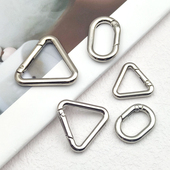 三角形开口环弹簧圈金属环挂钩扣椭圆形扣包包调节扣五金配件辅料