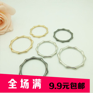 金属竹节环圆扣服装鞋帽箱包圆圈纽扣背带包带包包环扣配件五金