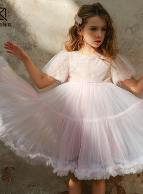 中大女童连衣裙KAQI 原创春夏季新款洋气时髦网纱公主裙88103