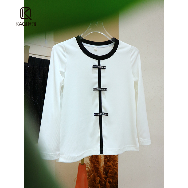 【KAQI童装】女童秋冬季新款百搭网纱圆领长袖打底衫91393