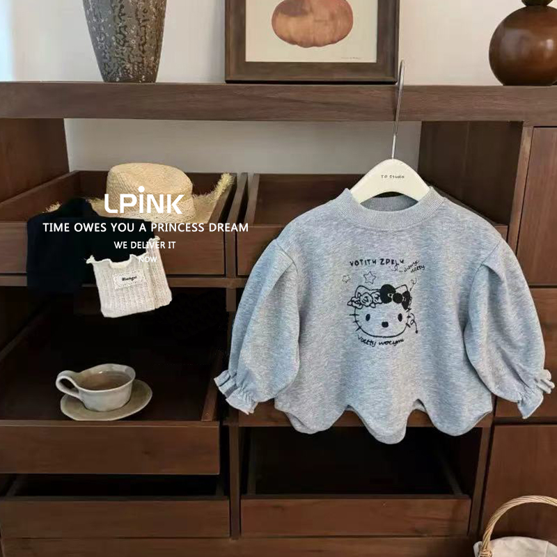 洋气宝宝Kitty猫圆领卫衣