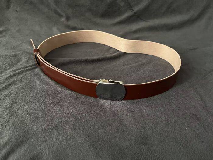 老货库存80/90年代革制65内腰带老式工装牛仔裤腰带正品双扎线革