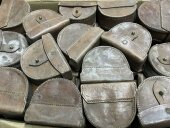 保真苏联50年代铜扣M43型55式 120重迫象限仪皮盒加厚头层牛皮盒