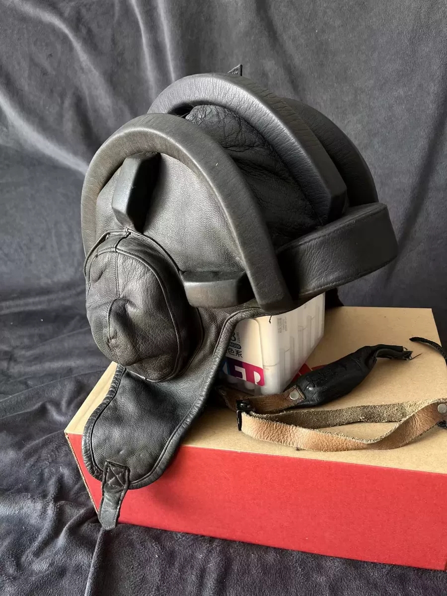 保真80年代65式坦克帽冬季羊皮羊毛骑行帽摩托车安全帽使用过非新