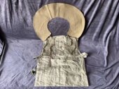 公发老货60年代带语录背负帆布马甲背垫肩垫工地披肩建筑护肩护背