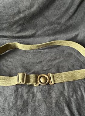 保真老货70年代65式帆布腰带铜卡扣老艇海版礼宾腰带工装帆布腰带