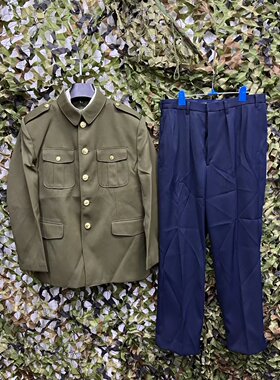 保真原品老空款87马裤呢常服老干部西装中山装送领部花和肩部牌牌