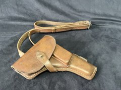 保真60年代越战铜扣54式牛皮套援北越苏联TT33托卡列夫手仓纯皮套