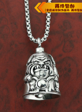 钛钢霸气风铃铛项链吊坠