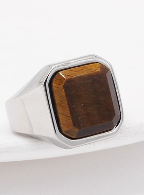 方形指环钛钢戒指钛钢时尚