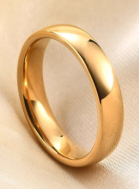 时尚钨钢戒指 2 4 6 8MM光面素圈钨钢情侣戒指对戒防剐蹭钨金戒指