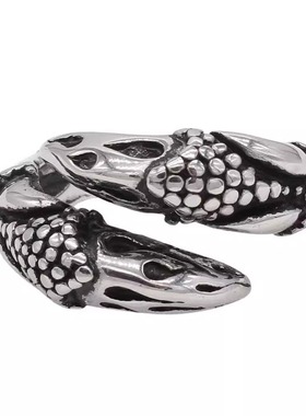 时尚钛钢男款戒指 欧美复古怪兽爪子戒指 鹰爪钛钢戒指指环