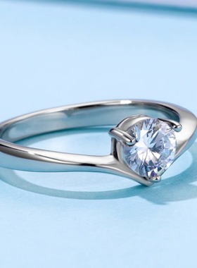 时尚钛钢戒指钛钢心形镶嵌锆石结婚订婚戒指简洁镶钻钛钢戒指指环