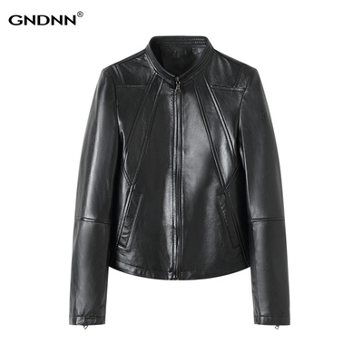 春秋新款 加肥加大码海宁真皮皮衣女装绵羊皮夹克外套胖妈妈200斤