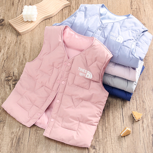 儿童羽绒马甲秋冬款内搭大小童冬季男童保暖内胆女童贴身背心内穿