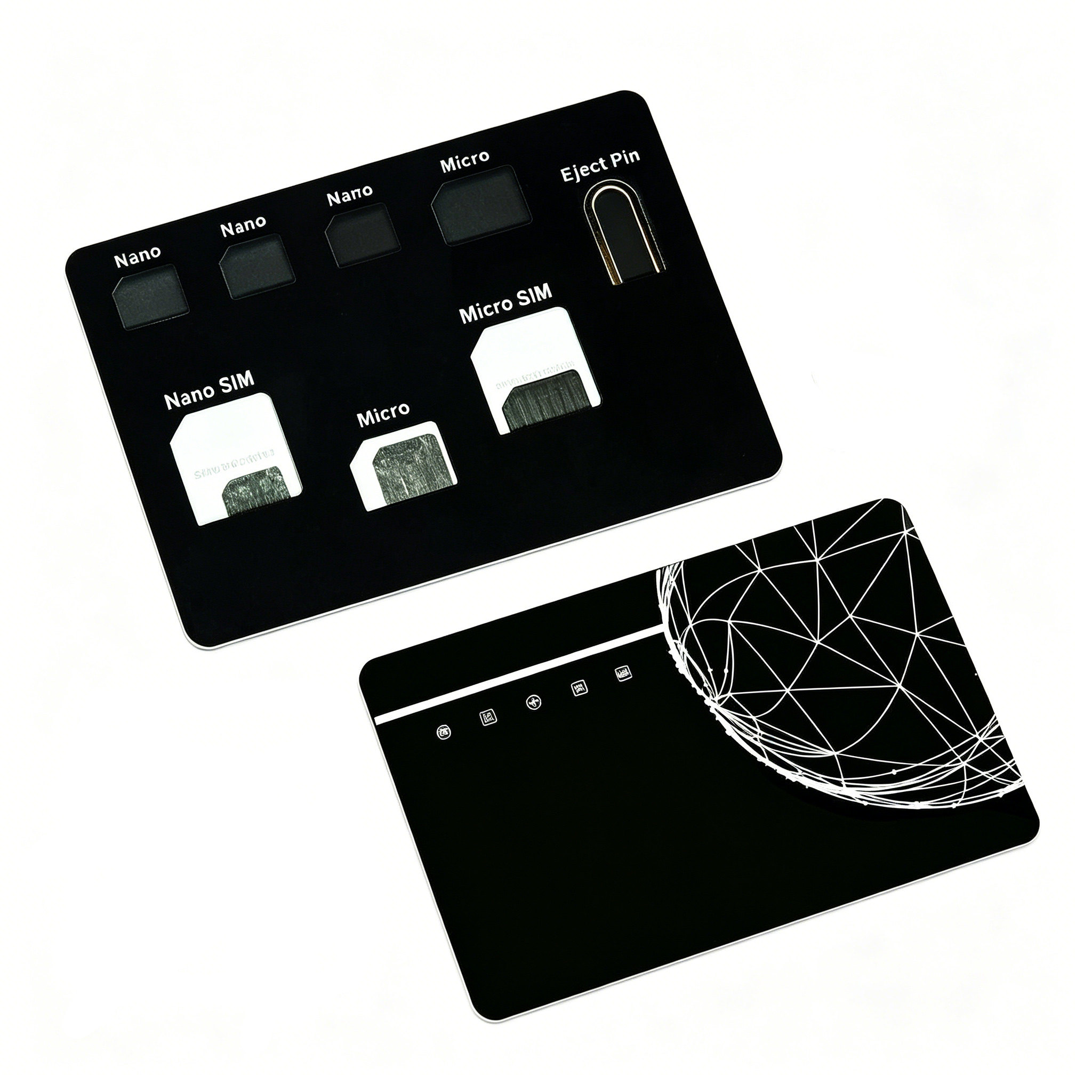 超薄sim卡卡套还原卡盒手机nano卡托卡槽SD卡收纳器小卡转大卡