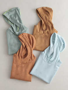 春季上新美利奴超细羊毛儿童秋装运动卫衣连帽新款男女童薄款外套