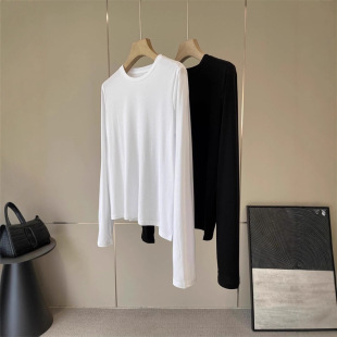 100支jin口匹马棉抗皱包缝宽松长袖 row T恤 经典 现货老粉bi入