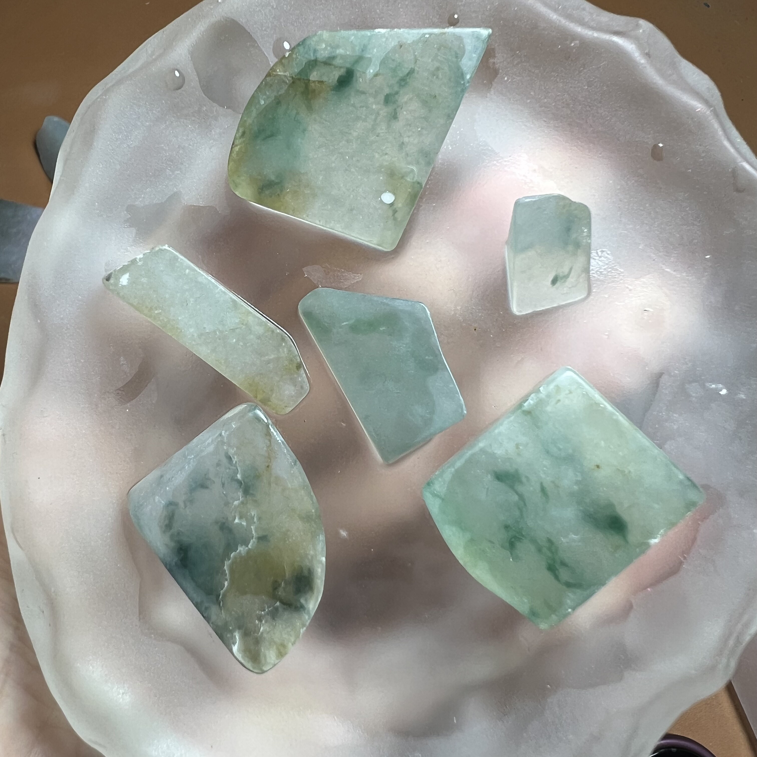 缅甸天然翡翠A货冰种飘蓝花特色小料葫芦福豆吊坠定制加工