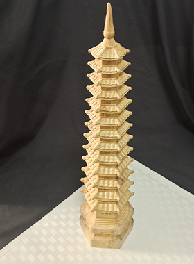 明明雕刻金丝楠木文昌塔现代室内