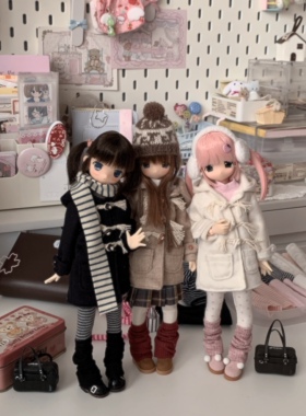 现货不退单AzoneS体外套娃衣ob2224冬装羊毛呢大衣牛角扣套装娃衣