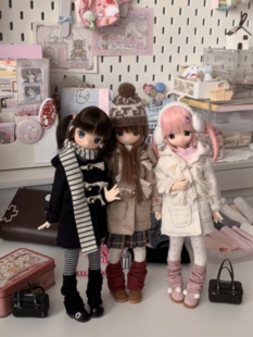 余量现货单AzoneS体外套娃衣ob2224冬装 娃衣 羊毛呢大衣牛角扣套装