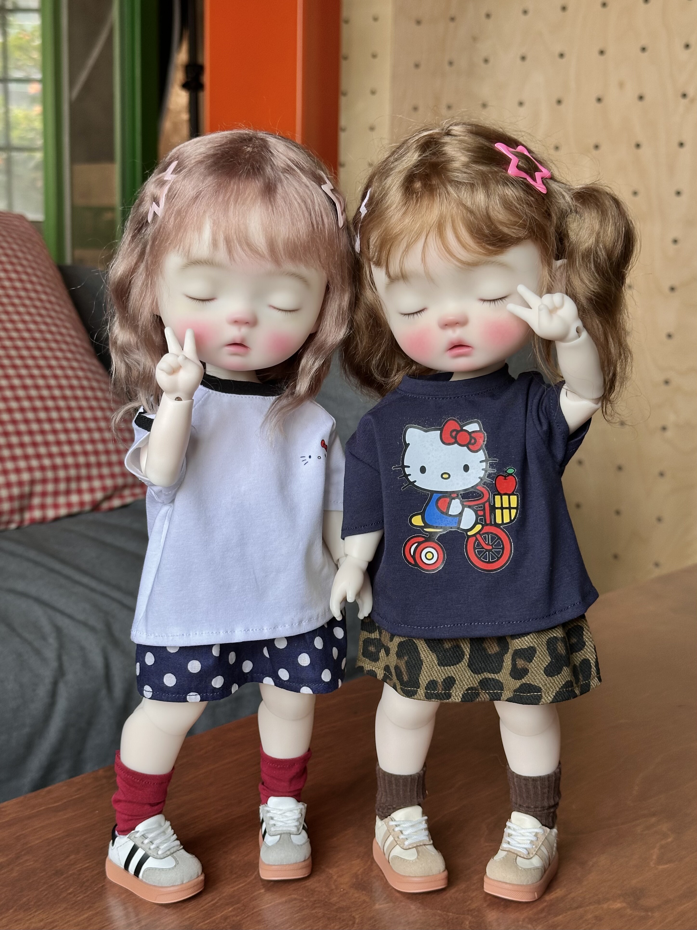 嘎子zsiga巨婴巨妹巨嗒娃衣四分娃衣胖点体小六superqbaby简T套装