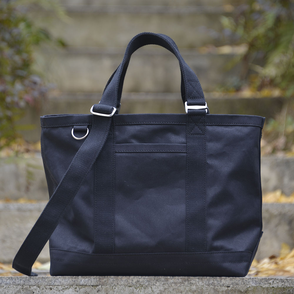 黑硬挺帆布包tote美国DURAFLEX银扣双单肩斜挎手提男女用uivy原创