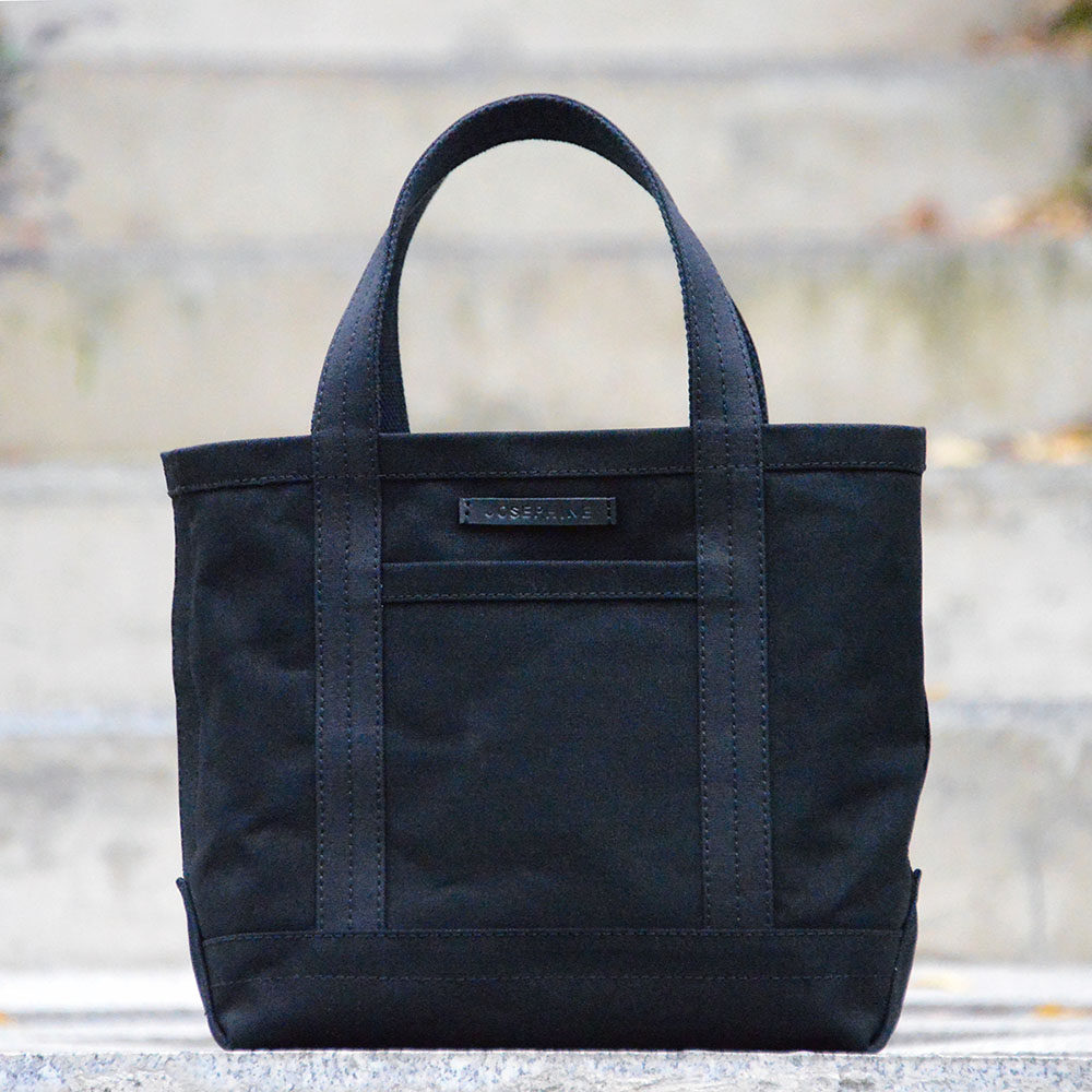 中性黑色托特包重磅帆布包uivy