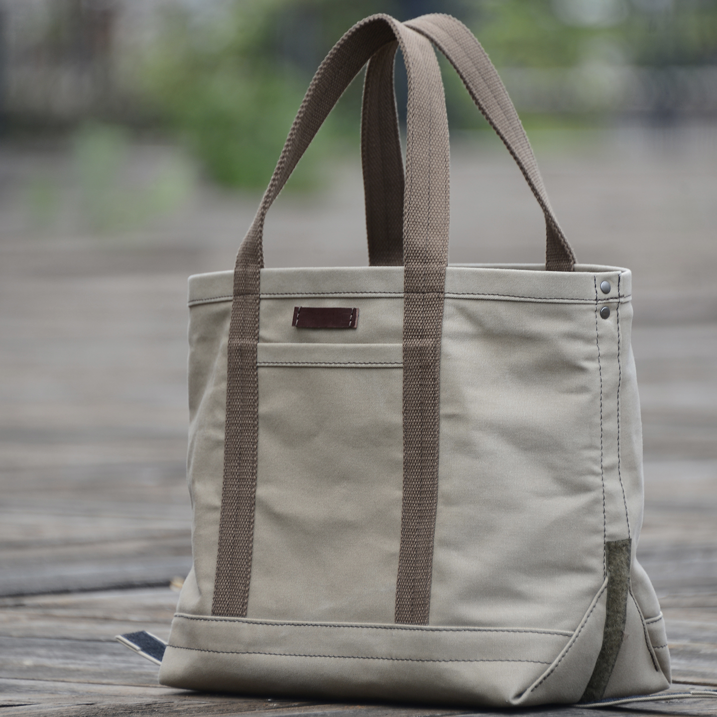 uivy单肩手提固定自行车篮帆布包